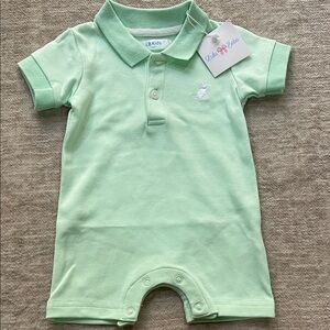 Mint Green Polo Romper